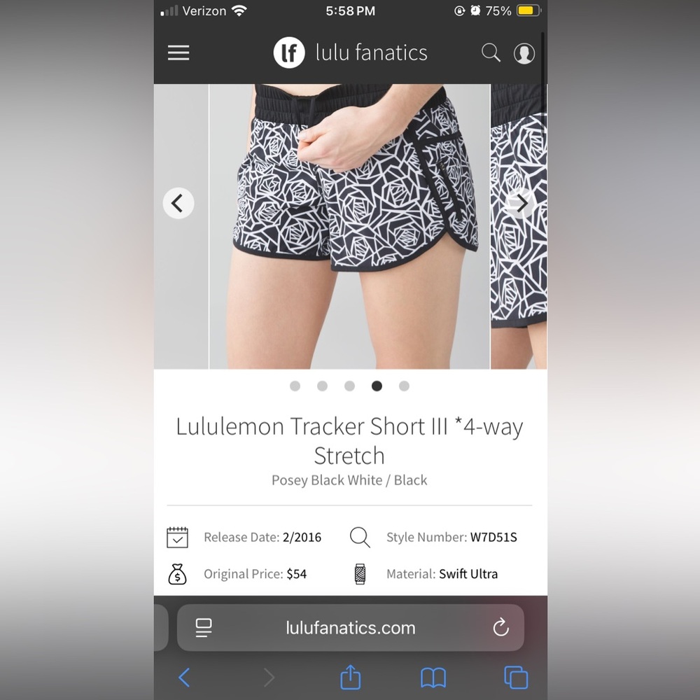 Lululemon Size 6 Tracker Shorts 4” Bundle of 6 - Picture 2 of 11